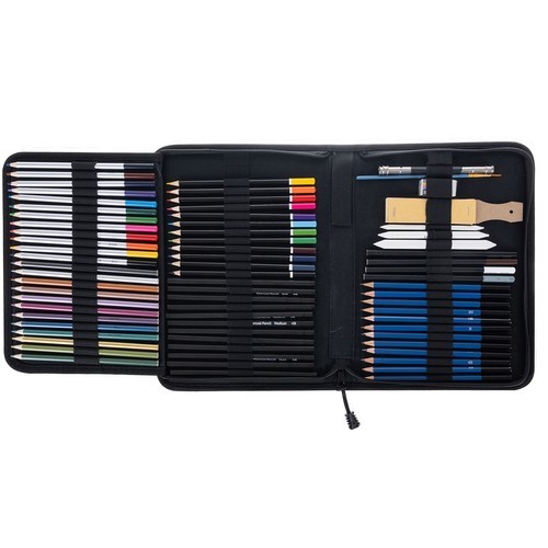 Set 74 piese schite, universal, husa cu maner transport, textil, 30x21x3,5 cm - imagine 19